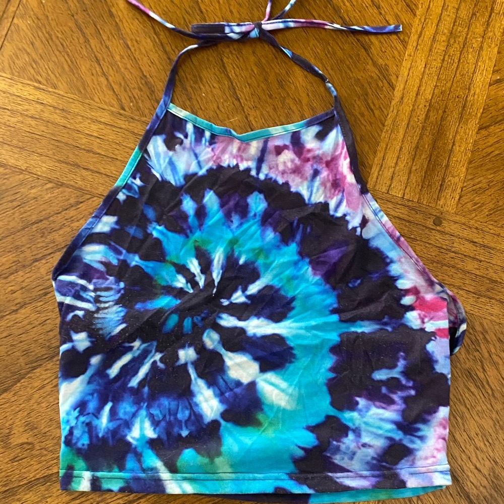 Tie Dye Halter crop top
